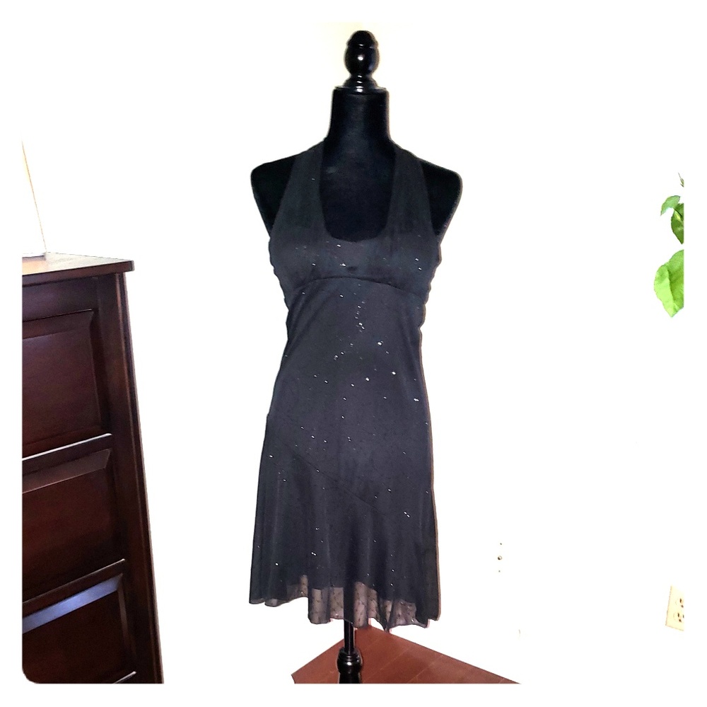 Black halter dress size L
